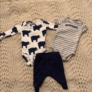 Baby Boy Bear Outfit (Preemie)